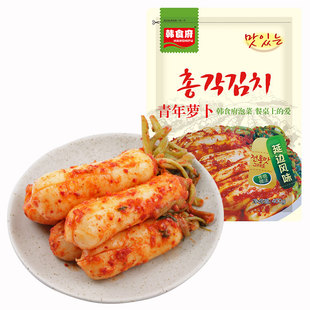 韩食府韩国泡菜青年萝卜泡菜韩式泡菜萝卜新鲜正宗地窖小萝卜咸菜
