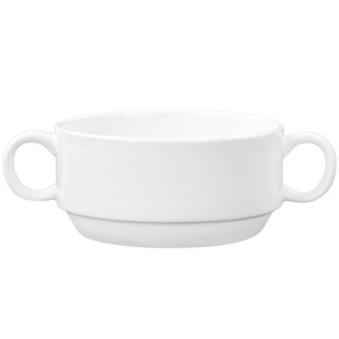 骨瓷碗杯陶瓷酒店西餐具蒸蛋粥燕麦早餐甜品碗带把儿童碗双耳汤碗