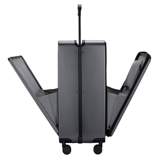 旅大侠前后双开盖中置宽拉杆行李箱2026新款20寸登机箱24寸铝框箱