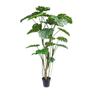 仿生绿植龟背客厅沙发旁摆件落地盆栽高级感仿真植物室内装饰假树