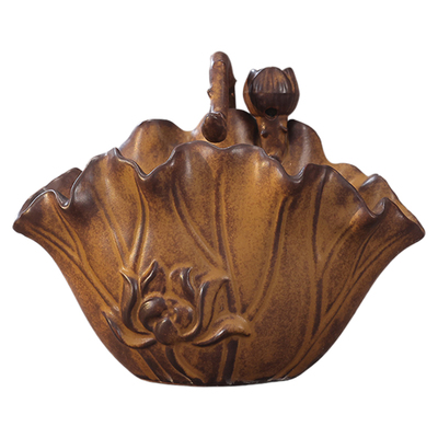 功德坊陶瓷倒流香炉家用蚊香炉