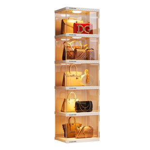 包包收纳神器放包包的置物架盒子高级包包展示柜子包架透明放置架
