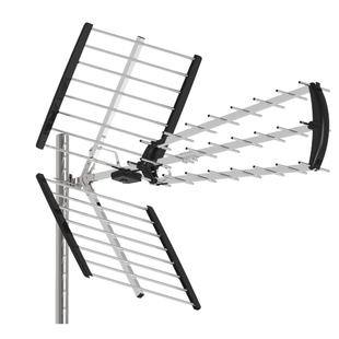 27单元远距离电视天线港款室外UHF高增益鱼骨三叉八木三支香数码地面DTMB公共接收器高清dvbt2抗5G干扰反射网