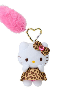 日本限定Kitty豹纹毛绒公仔挂件