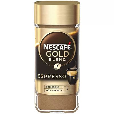 英国雀巢意式特浓速溶无糖黑咖啡粉金牌咖啡Nescafe Espresso100g