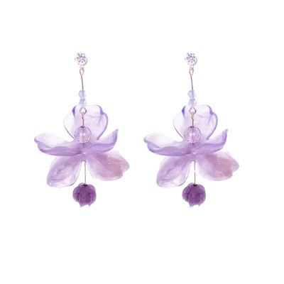 多巴胺仓库」鸢黛子花朵吊坠耳环