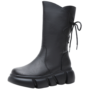 真皮羊毛雪地靴女2024秋冬季新款中筒靴真羊皮毛一体纯羊毛棉靴子