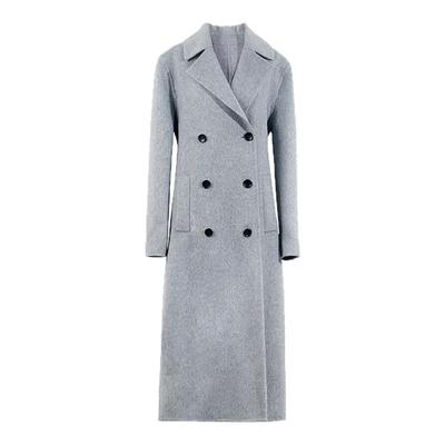 气质烟灰显瘦Th骆驼绒羊毛大衣