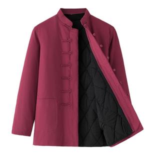 中老年唐装棉衣男冬季棉花棉袄可拆卸棉服爸爸冬装外套中式防寒服