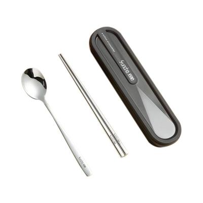 双枪316L304不锈钢筷子套装