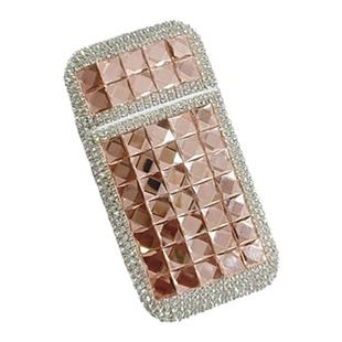 满钻 细长自动开盖烟盒 带USB充电打火机 宝石 加长女士20支 烟盒