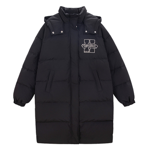 UNIFREE长款冬季情侣款羽绒服学院风户外防水保暖冬季大被子外套