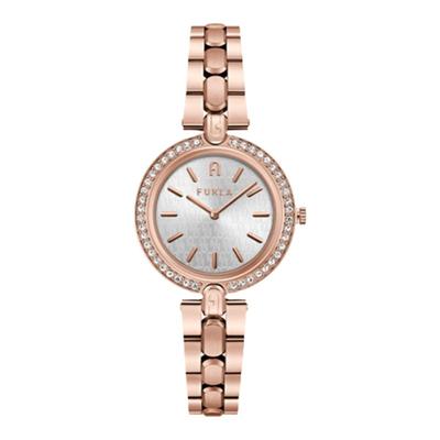 FURLA玫瑰金色石英女士手表