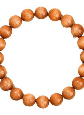 普陀山天然老桃木手串男女念珠盘玩木质手链本命年护身降龙木佛珠