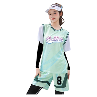 女神款紧身服长袖篮球服四件套女生定制冬季大学生比赛打底紧身衣