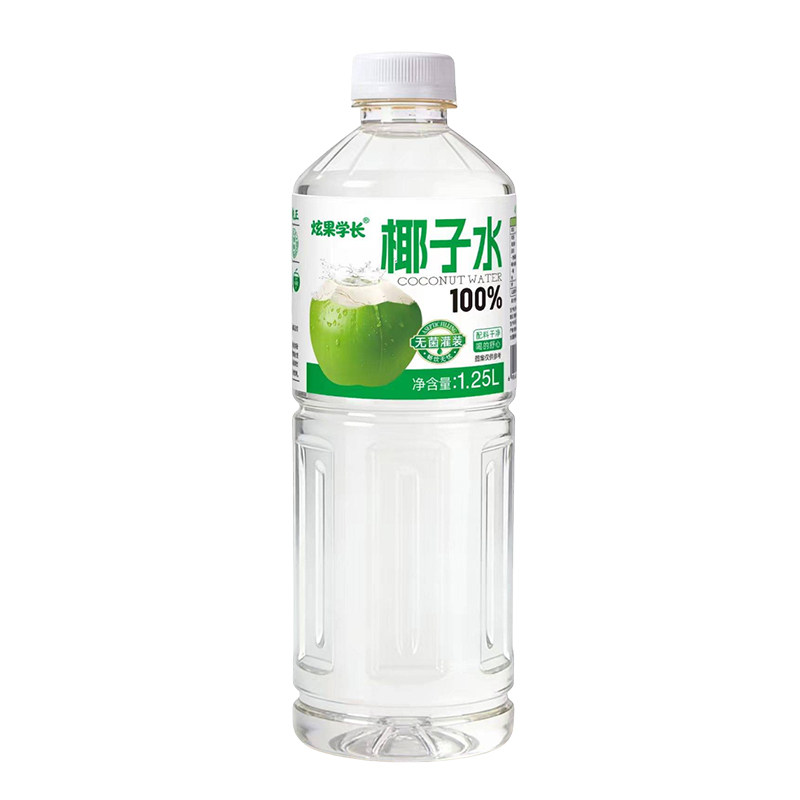 100%椰子水0脂肪大瓶装1250ml*瓶整箱含天然电解质果汁饮料椰子水