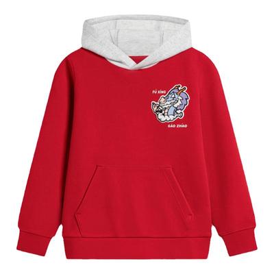 李宁儿童连帽卫衣2026红色新年服