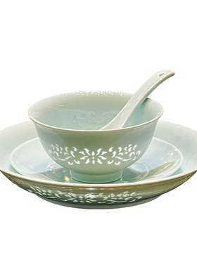 心赏善物缠枝莲锅碗碟勺随心配自由组合DIY烟灰缸筷子架牙签筒