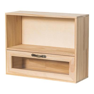 实木抽屉式火漆印章摆件收纳盒桌上整理柜多层桌面杯子茶具置物架