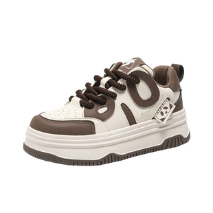 Semir女鞋板鞋2025秋冬新款厚底增高小白鞋配裙子休闲百搭鞋子女