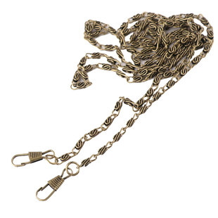 手工diy辅料挎包包带配件细金属链子口金包链古铜色银色万字链条