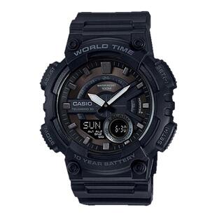 casio卡西欧手表男黑武士户外正品运动防水电子表AEQ-110W-1B