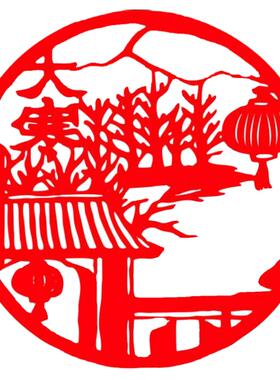 二十四节气剪纸作品成品手工刻纸