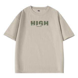 班尼路S&K系列日系潮牌男士t恤夏季新款纯棉短袖黑色圆领半袖男A