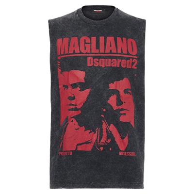 DSQUARED2/D2次方 Magliano系列 男士无袖上衣T恤