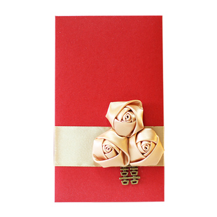 立体玫瑰花红包高级感结婚喜事礼金袋创意精致小众利是封个性大牌