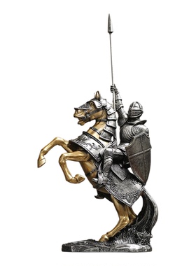 马年生肖吉祥物复古骑士摆件