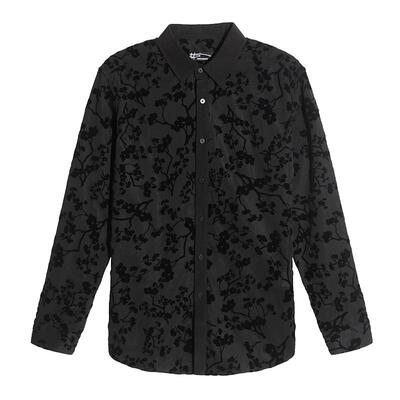 ANDREW MACKENZIE意大利男装馀烬系列提花长袖衬衫551242211112