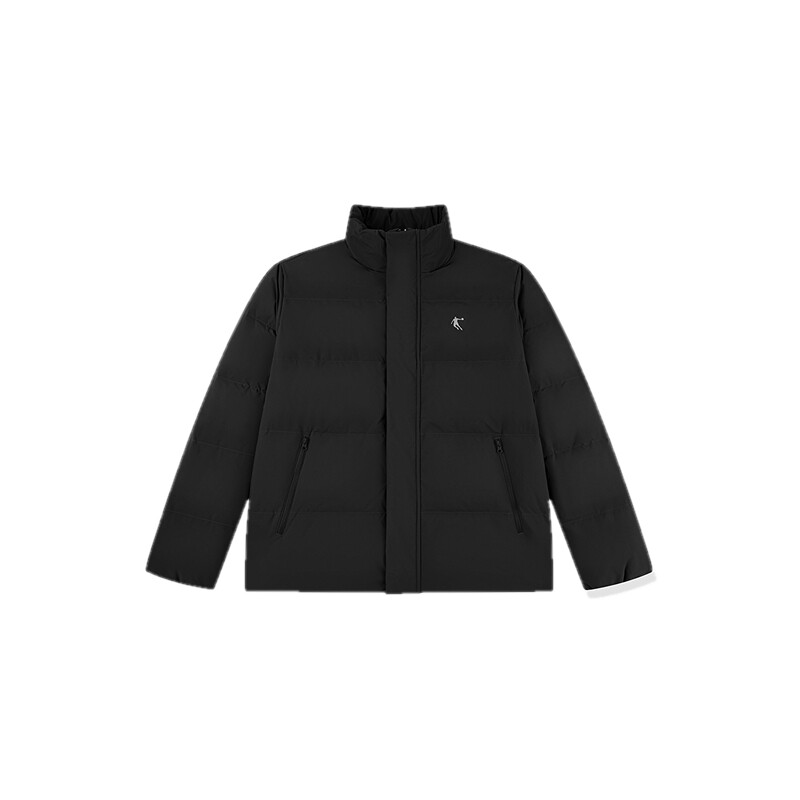 乔丹短款羽绒服男立领保暖外套