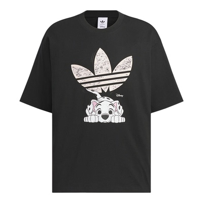 Adidas/阿迪达斯正品三叶草男士休闲宽松日常印花透气短袖KG6684