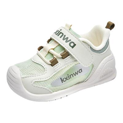 开心娃学步鞋男童春季款宝宝鞋女童网面透气防滑耐磨婴幼儿机能鞋