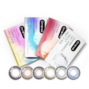 orranee【啵啵黑椰】欧然尼美瞳半年抛隐形眼镜非离子三明治工艺