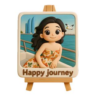 照片转浮雕画高端定制Q版AI情侣浮雕画打印送生日礼物冰箱贴摆件