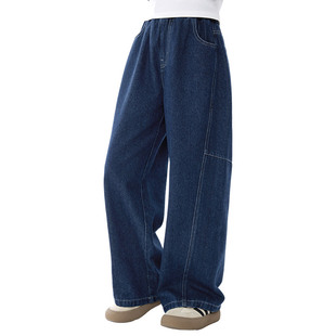 迪士尼女童牛仔裤春装洋气儿童裤子2026秋季女大童阔腿裤韩青少年