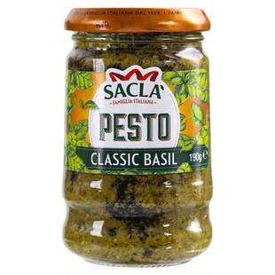 意大利Sacla萨克拉芝麻菜青酱罗勒青酱轻脂素食经典配方意粉意面