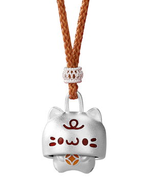 爆款儿童项链！足银可爱猫咪吊坠