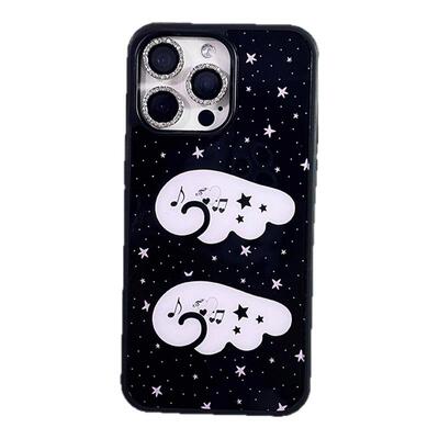 y2k星星简约音符亚克力壳