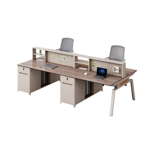 办公桌员工位现代简约机房电脑桌创意洞洞板工位职员办公桌椅组合