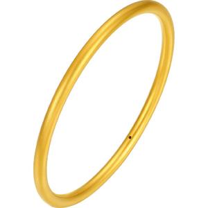 周六福5G黄金手镯女素圈金镯子结婚计价足金送女友七夕礼物纪念