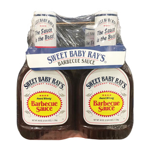美国直邮 Sweet Baby Ray's烧烤酱西餐牛排调味料BBQ烤肉酱1.13kg