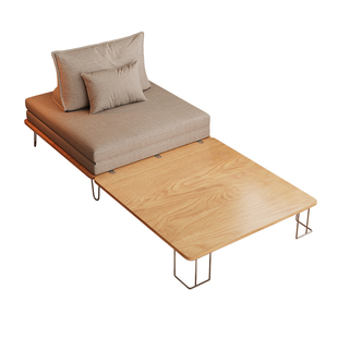 可长期睡沙发床折叠两用小户型卧室书房坐卧多功能单人伸缩抽拉床