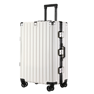 袋鼠耐用型行李箱皮箱2025新款女款加厚24寸铝框可坐大人旅行拉杆