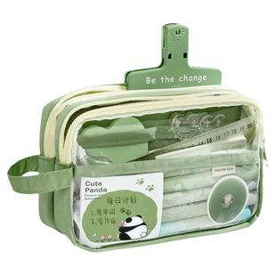 三年二班 透明笔袋女生2025新款小学生大容量文具盒男孩初中生女孩高颜值ins风铅笔盒男孩款文具袋简约痛包