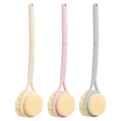 洁丽雅洗澡刷长柄软毛搓背神器双面沐浴刷女专用身体后背搓澡刷子