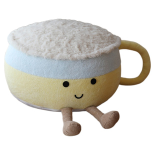 茶杯放腿凳客厅趣味坐墩沙发脚凳可拆洗门口换鞋凳亲子民宿蒲团