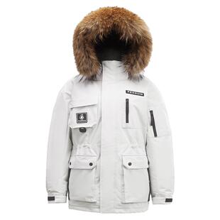 企鹅热能羽绒服女户外2025秋冬鸭绒服保暖加厚三防派克服男款